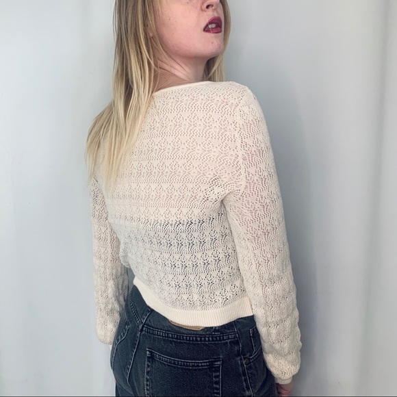 Cream Peasant Sweater Blouse - Picture 4 of 4